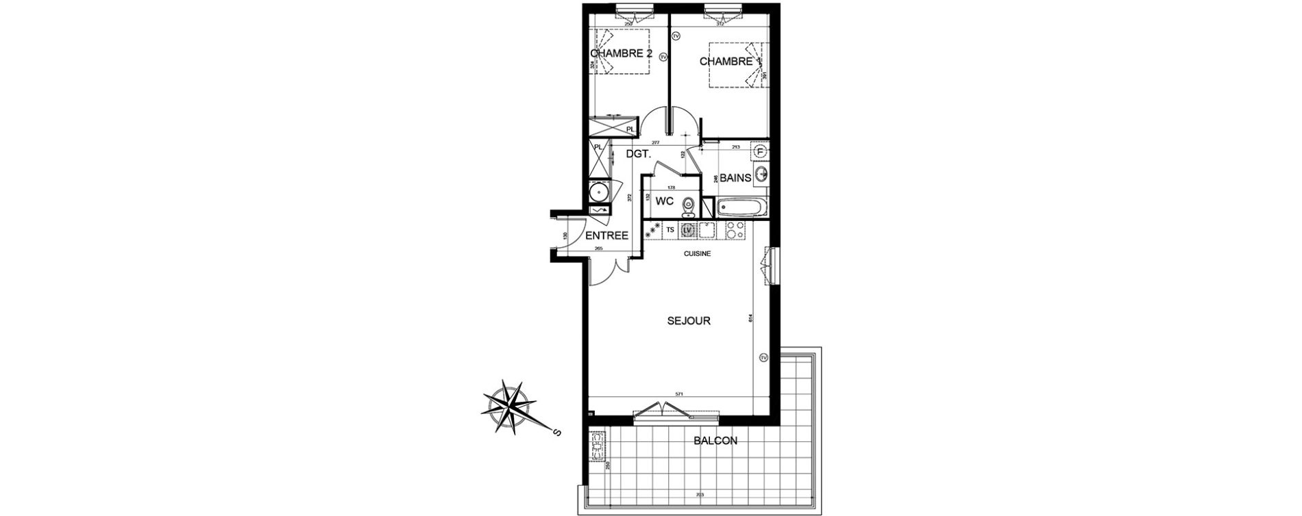 Appartement T3 de 71,10 m2 &agrave; Puget-Sur-Argens Centre