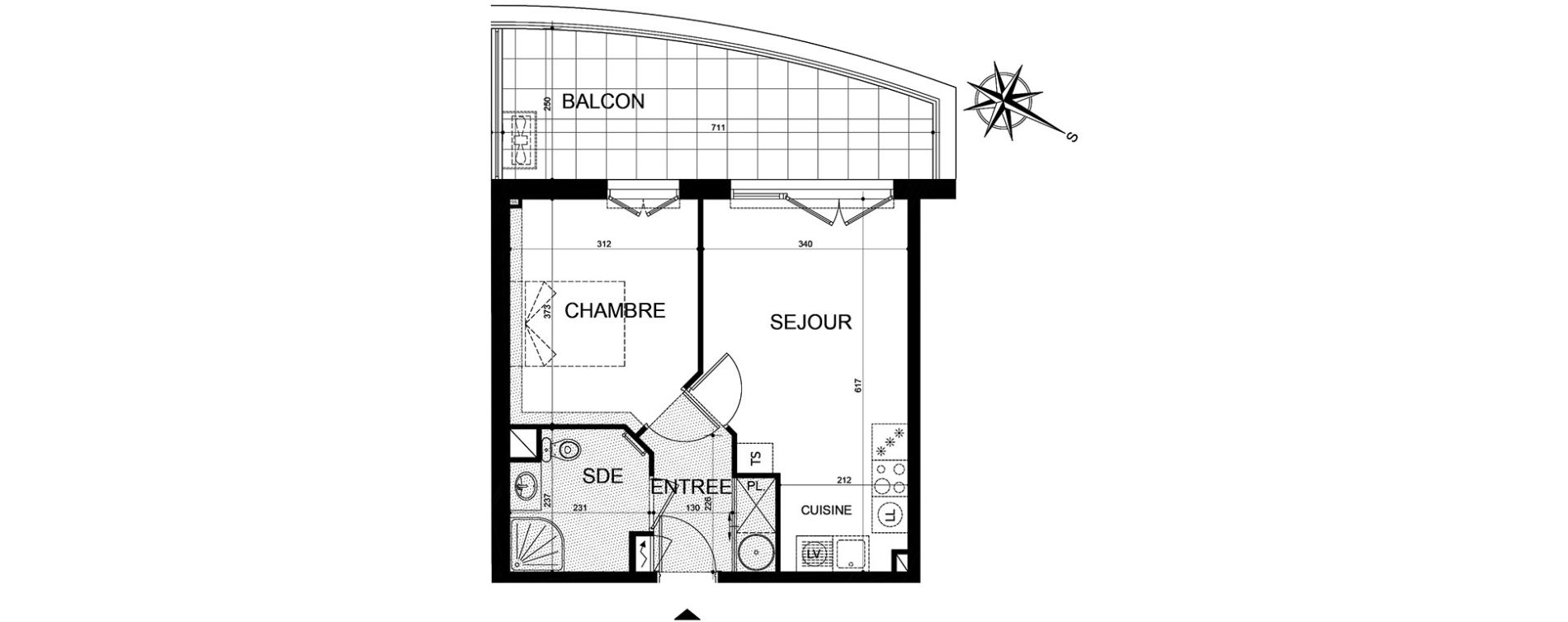 Appartement T2 de 39,12 m2 &agrave; Puget-Sur-Argens Centre