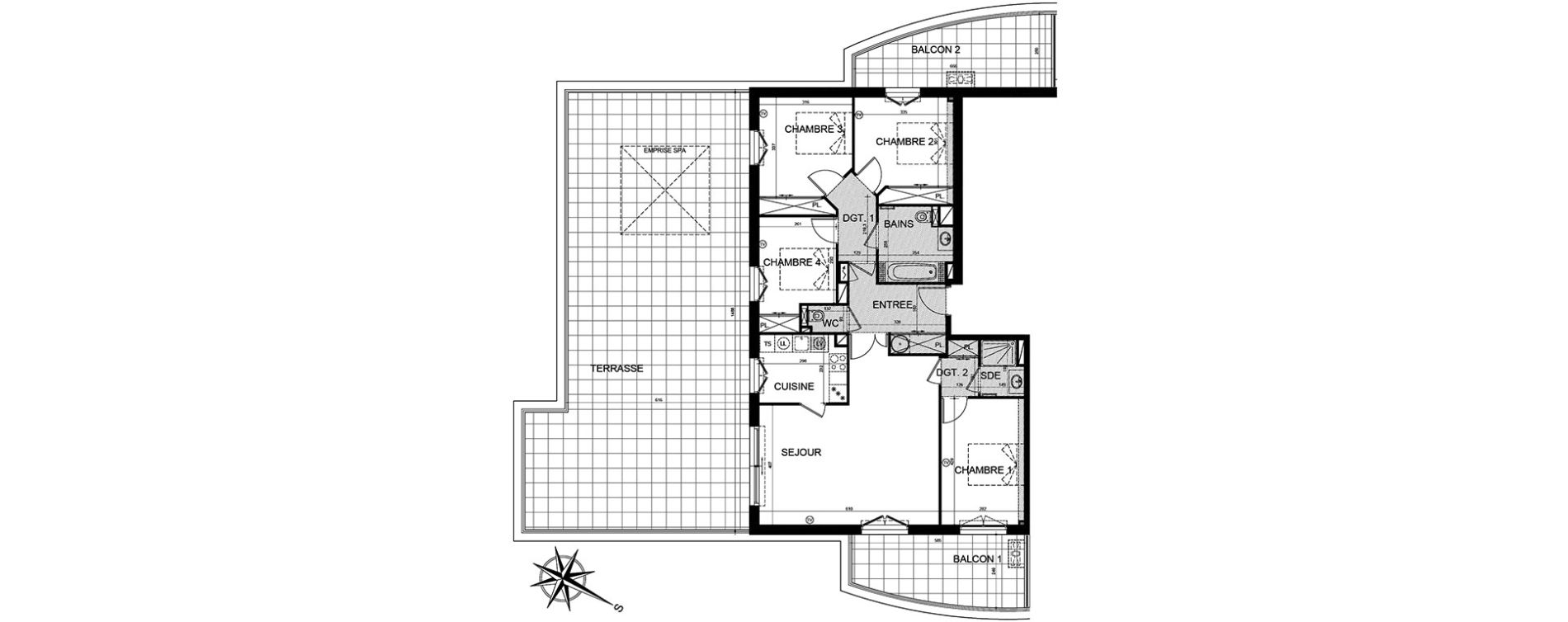 Appartement T5 de 104,83 m2 &agrave; Puget-Sur-Argens Centre