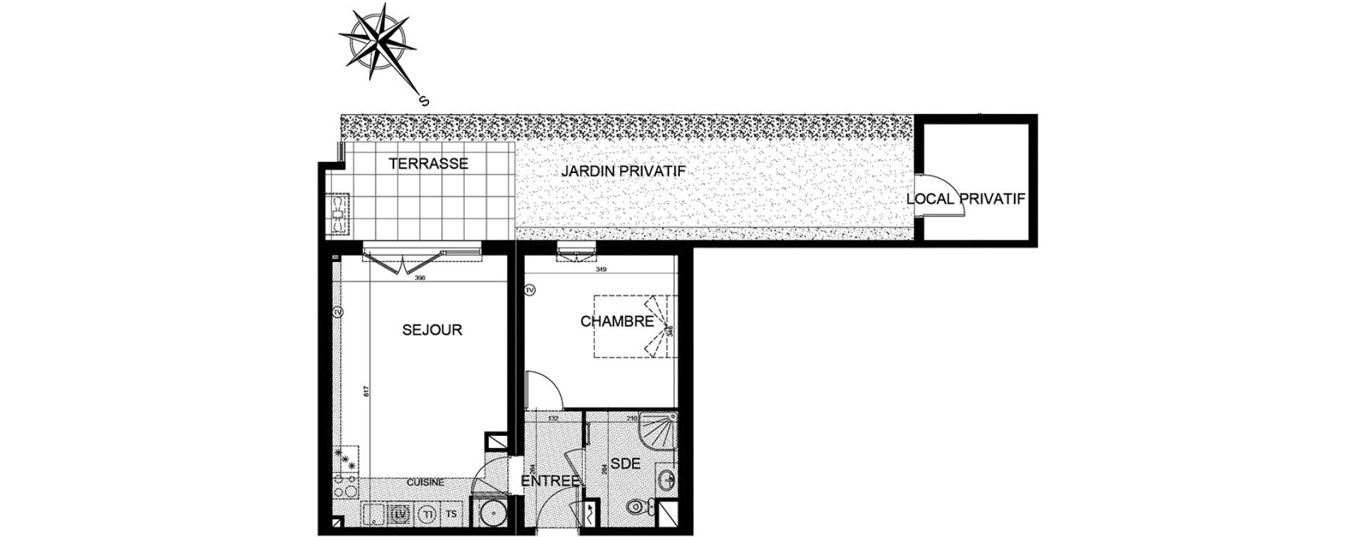 Appartement T2 de 44,70 m2 &agrave; Puget-Sur-Argens Centre