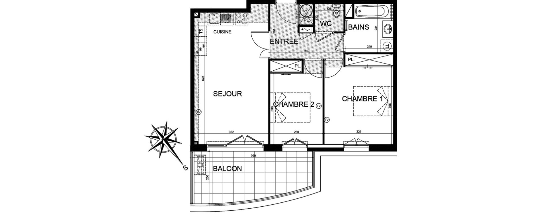 Appartement T3 de 59,72 m2 &agrave; Puget-Sur-Argens Centre