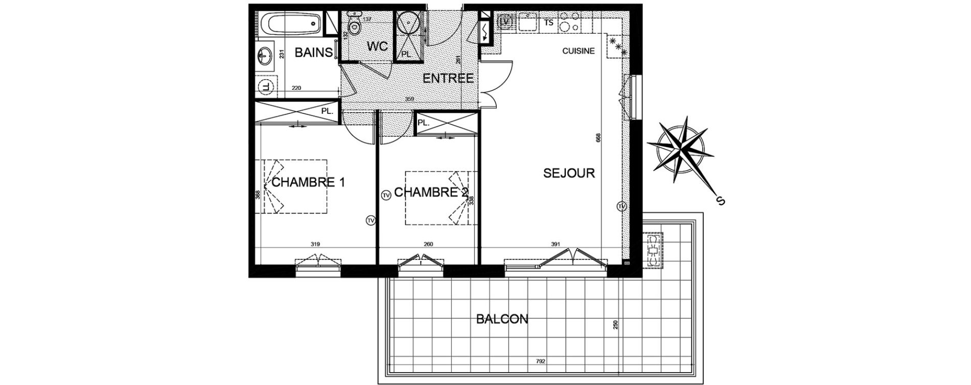 Appartement T3 de 63,47 m2 &agrave; Puget-Sur-Argens Centre