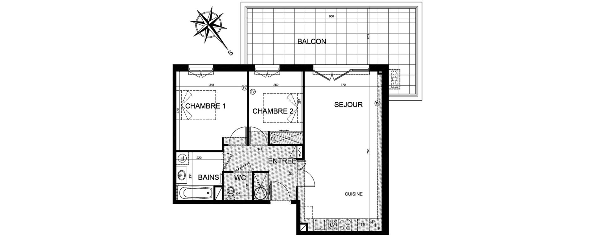Appartement T3 de 64,23 m2 &agrave; Puget-Sur-Argens Centre