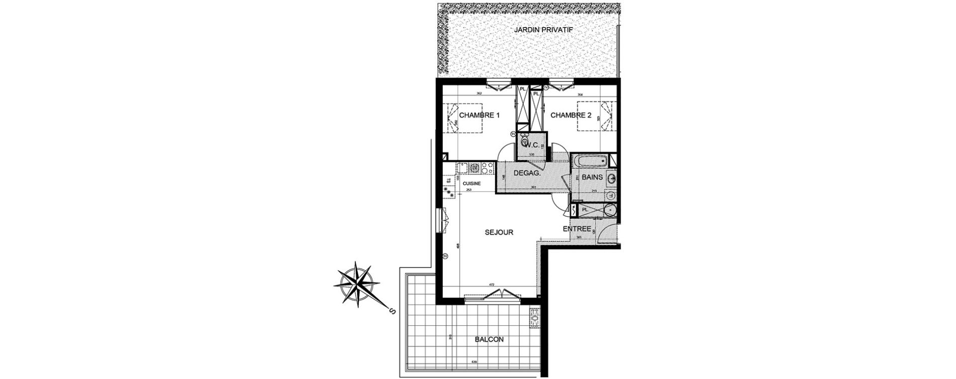 Appartement T3 de 73,39 m2 &agrave; Puget-Sur-Argens Centre
