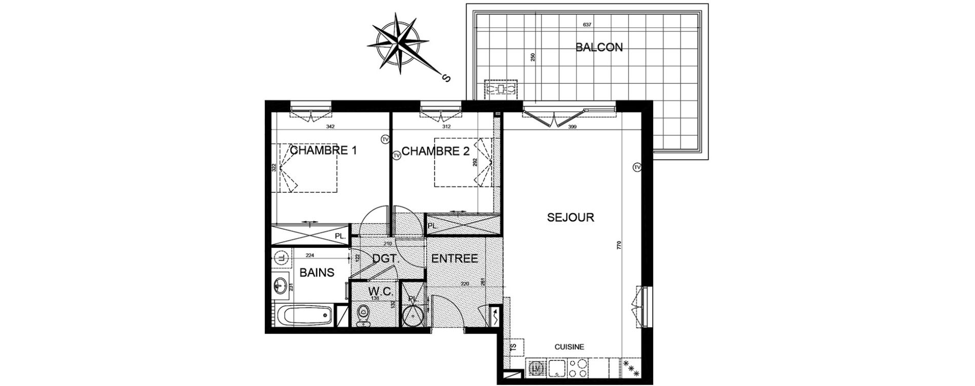 Appartement T3 de 69,97 m2 &agrave; Puget-Sur-Argens Centre