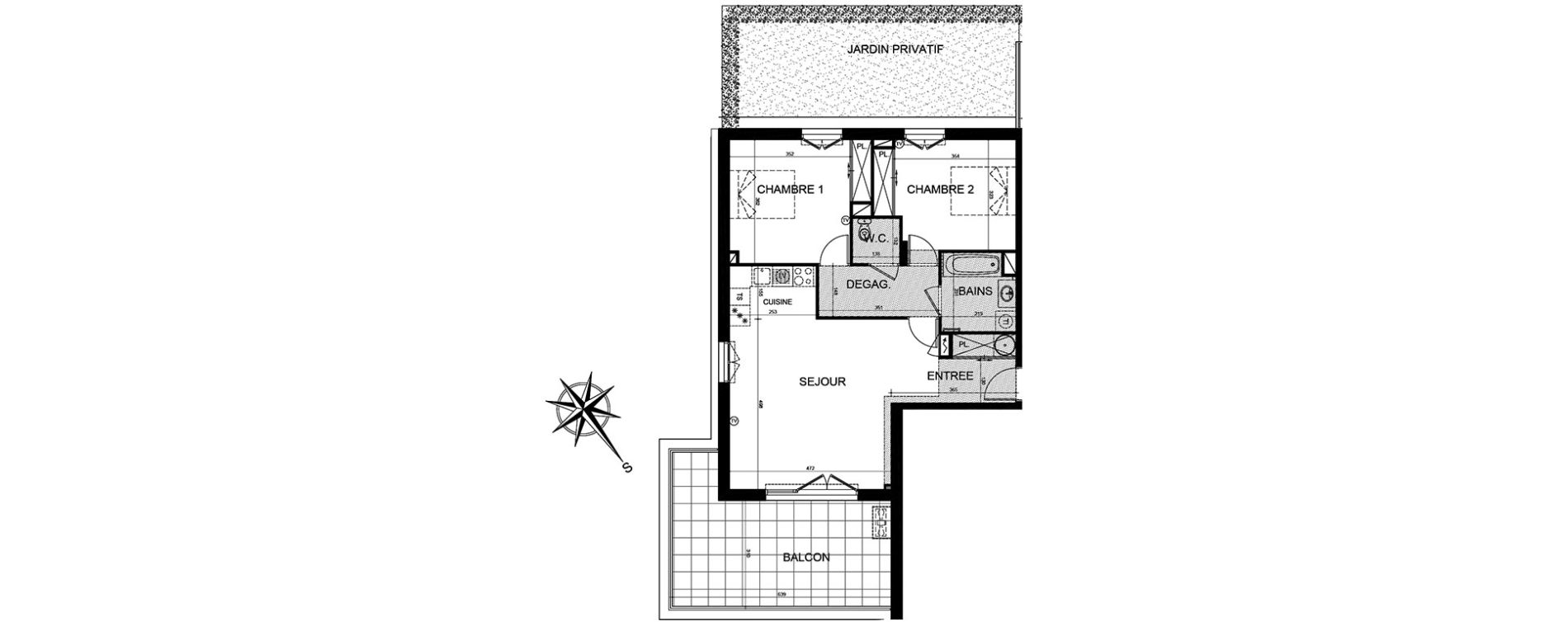 Appartement T3 de 73,39 m2 &agrave; Puget-Sur-Argens Centre