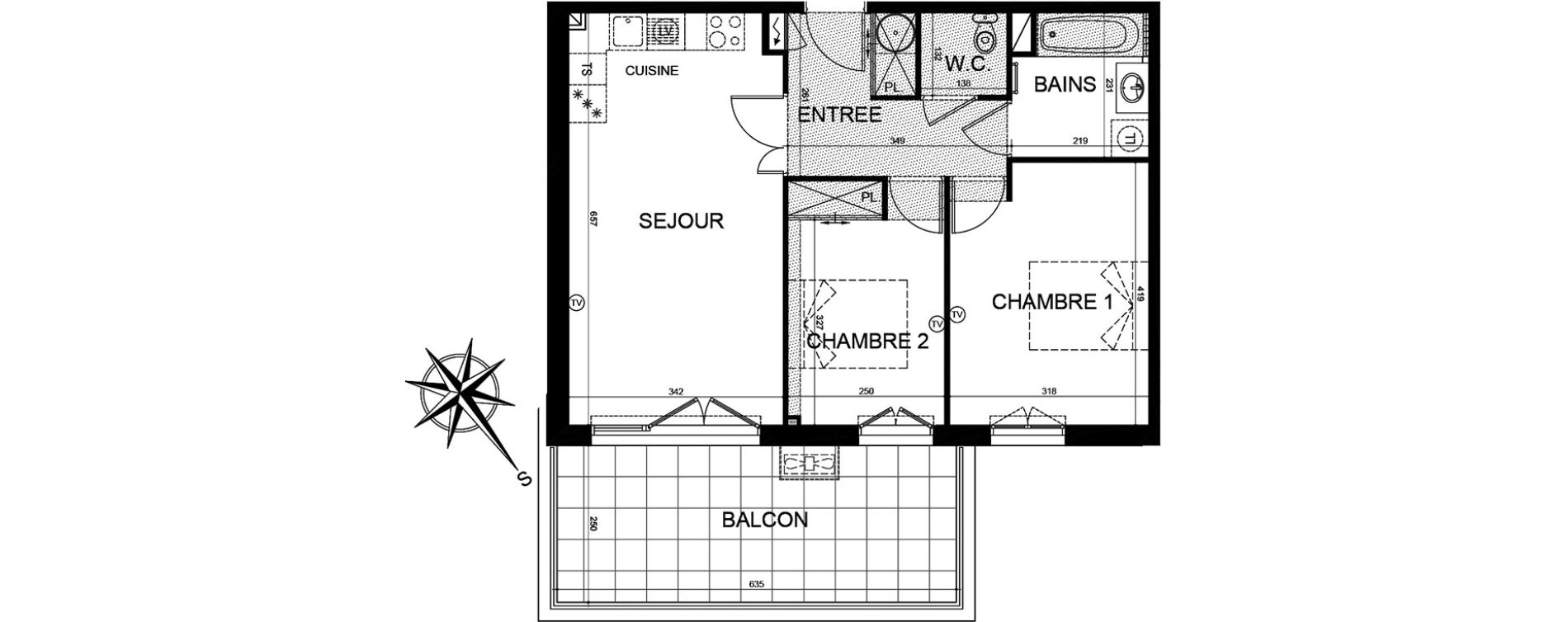 Appartement T3 de 58,48 m2 &agrave; Puget-Sur-Argens Centre