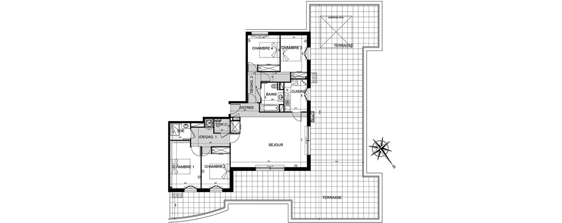 Appartement T5 de 110,62 m2 &agrave; Puget-Sur-Argens Centre