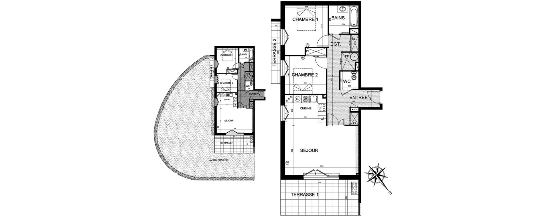 Appartement T3 de 70,23 m2 &agrave; Puget-Sur-Argens Centre
