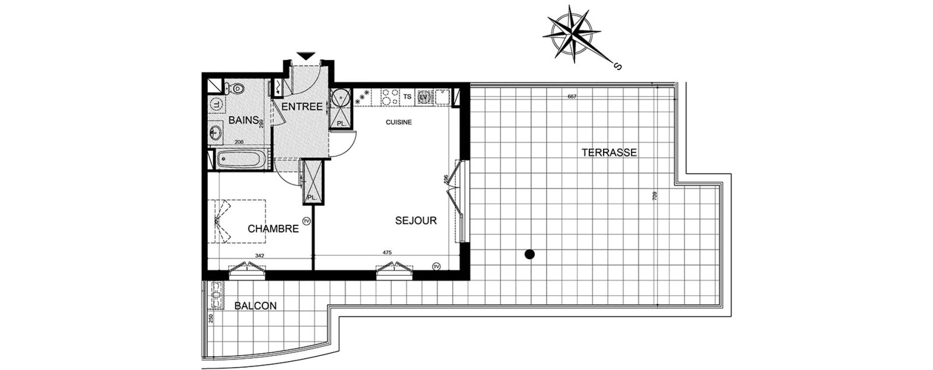 Appartement T2 de 49,01 m2 &agrave; Puget-Sur-Argens Centre