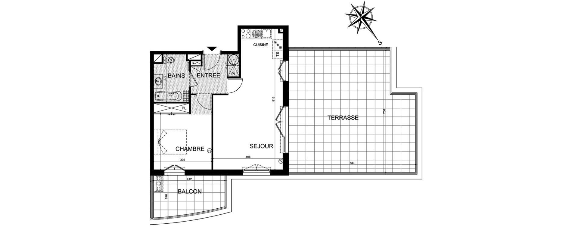 Appartement T2 de 51,62 m2 &agrave; Puget-Sur-Argens Centre
