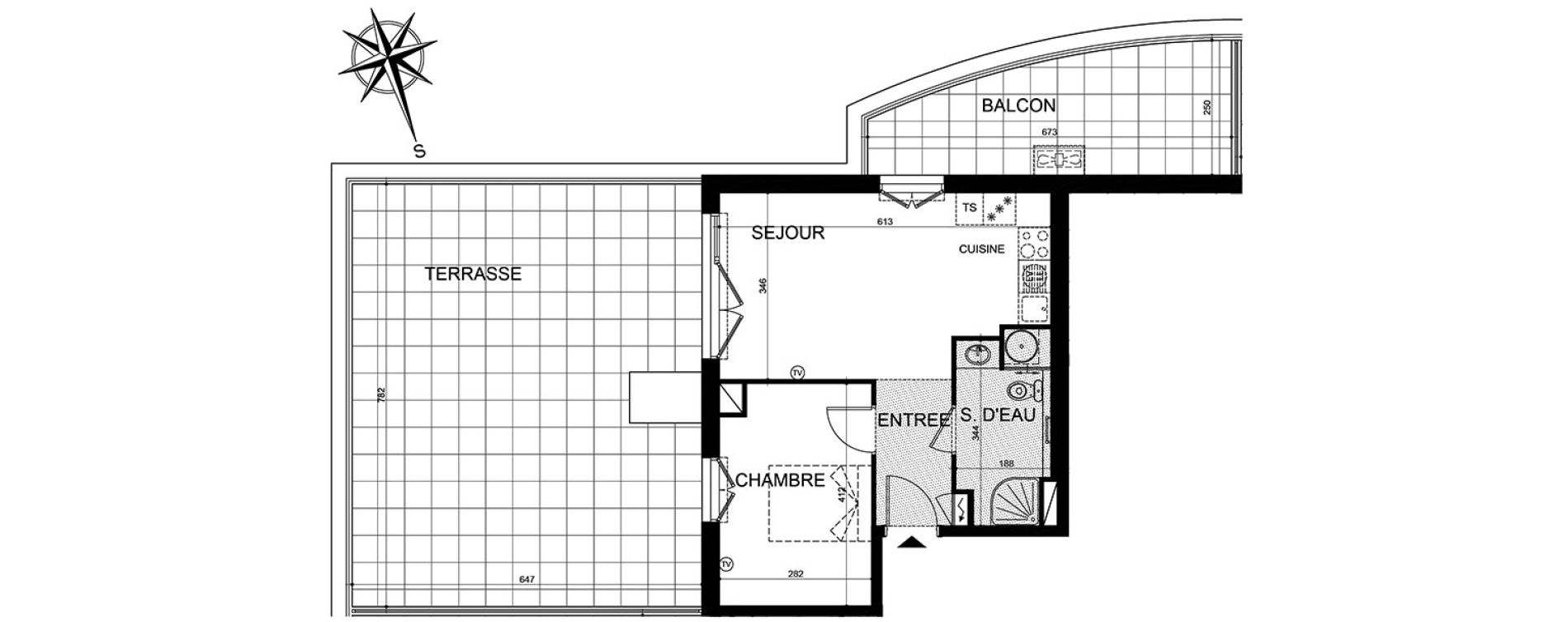 Appartement T2 de 40,47 m2 &agrave; Puget-Sur-Argens Centre