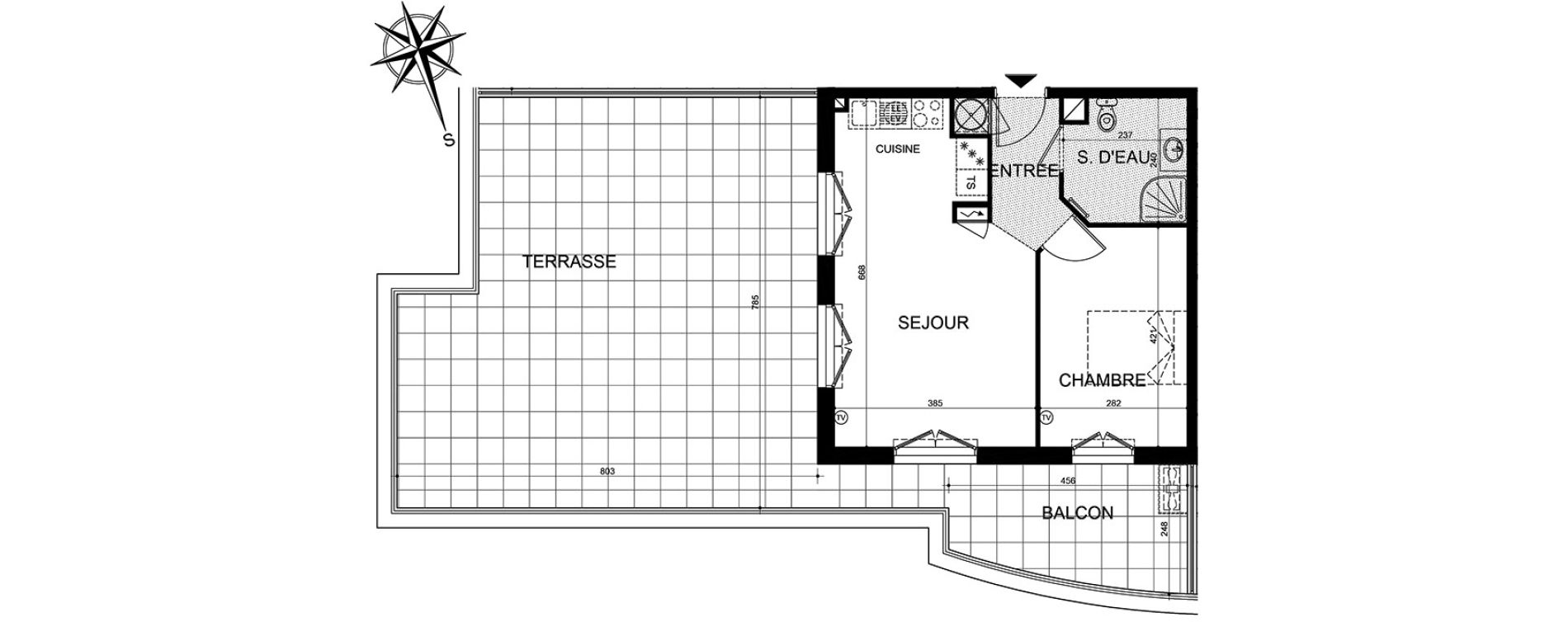 Appartement T2 de 43,57 m2 &agrave; Puget-Sur-Argens Centre