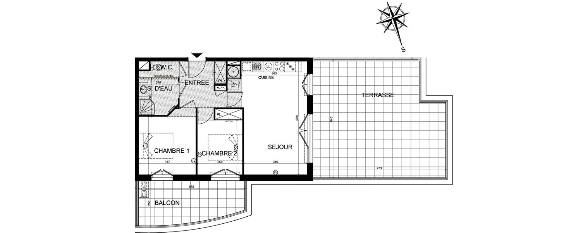 Appartement T3 de 56,02 m2 &agrave; Puget-Sur-Argens Centre