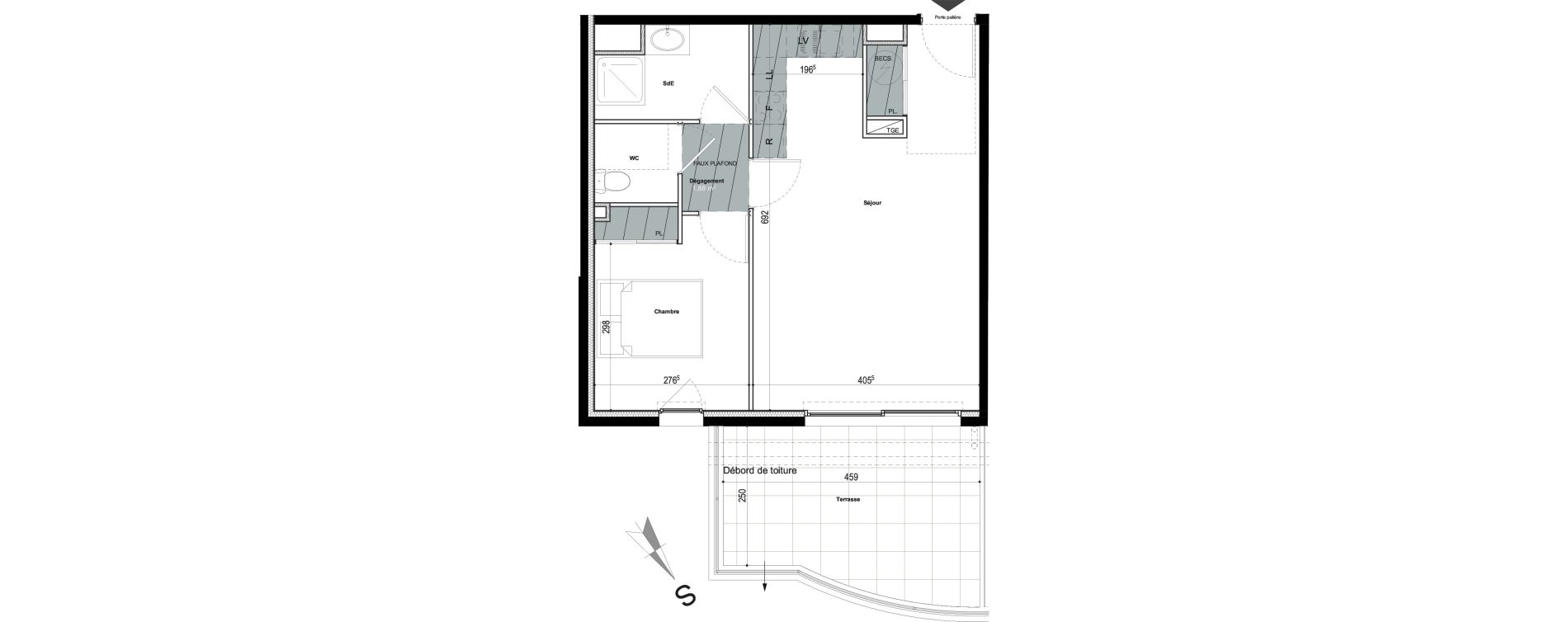 Appartement T2 de 46,79 m2 &agrave; Puget-Sur-Argens Centre