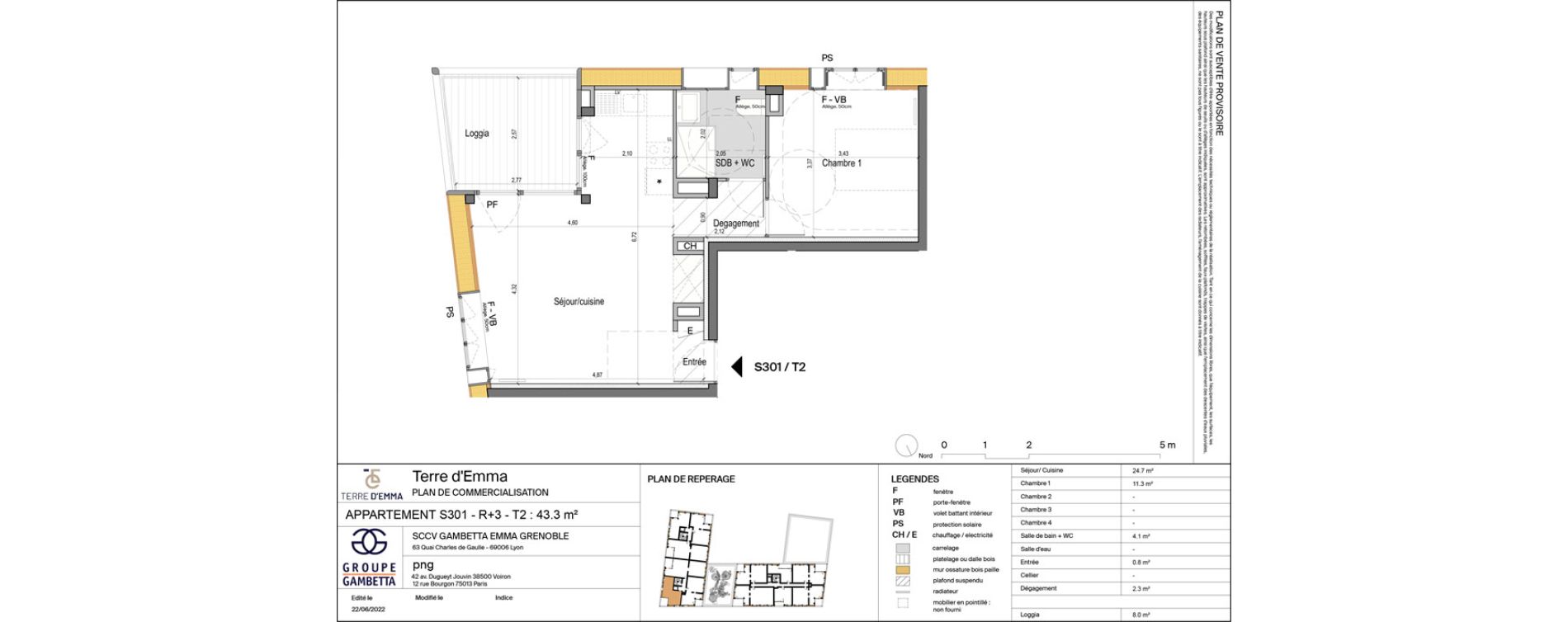 Appartement T2 de 43,30 m2 &agrave; Puget-Sur-Argens Centre