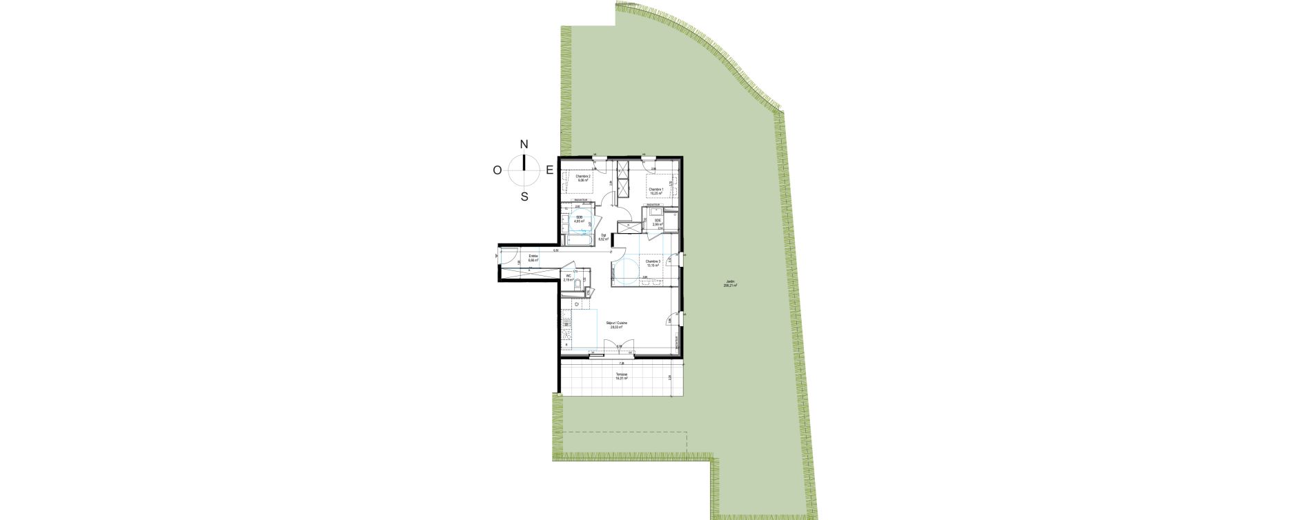 Appartement T4 de 83,80 m2 &agrave; Puget-Sur-Argens Centre