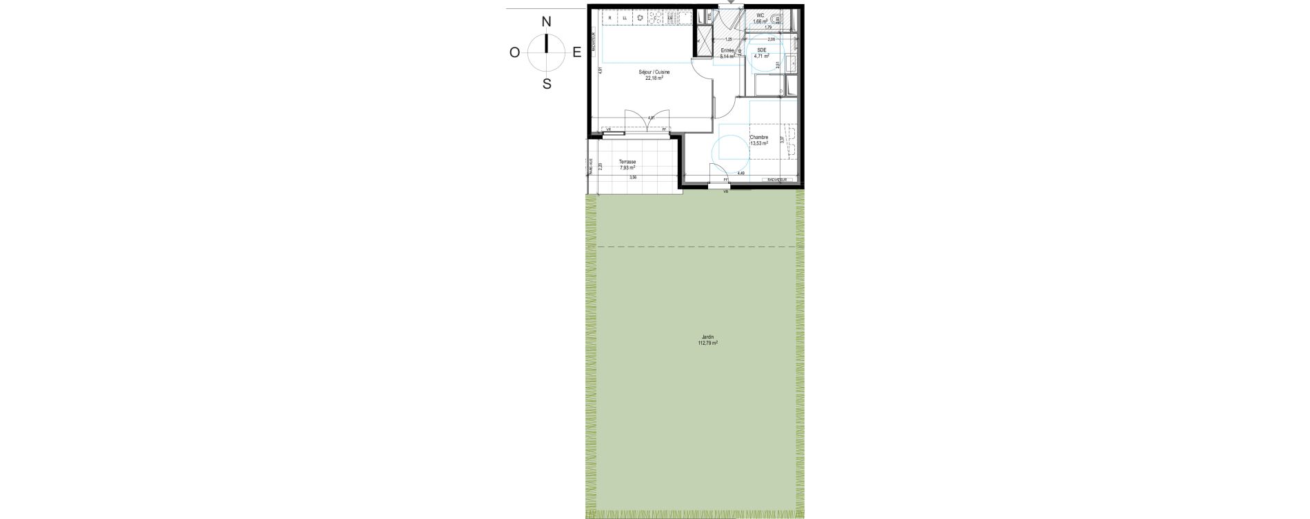 Appartement T2 de 47,22 m2 &agrave; Puget-Sur-Argens Centre
