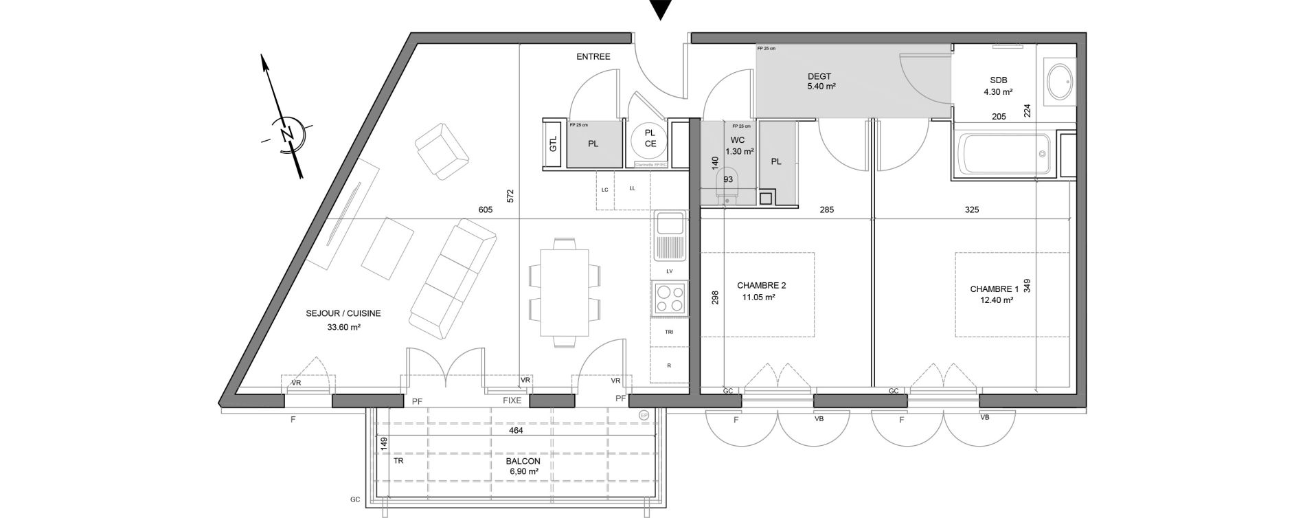 Appartement T3 de 68,05 m2 &agrave; Puget-Sur-Argens Centre