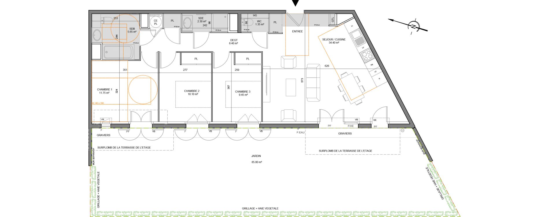 Appartement T4 de 83,40 m2 &agrave; Puget-Sur-Argens Centre