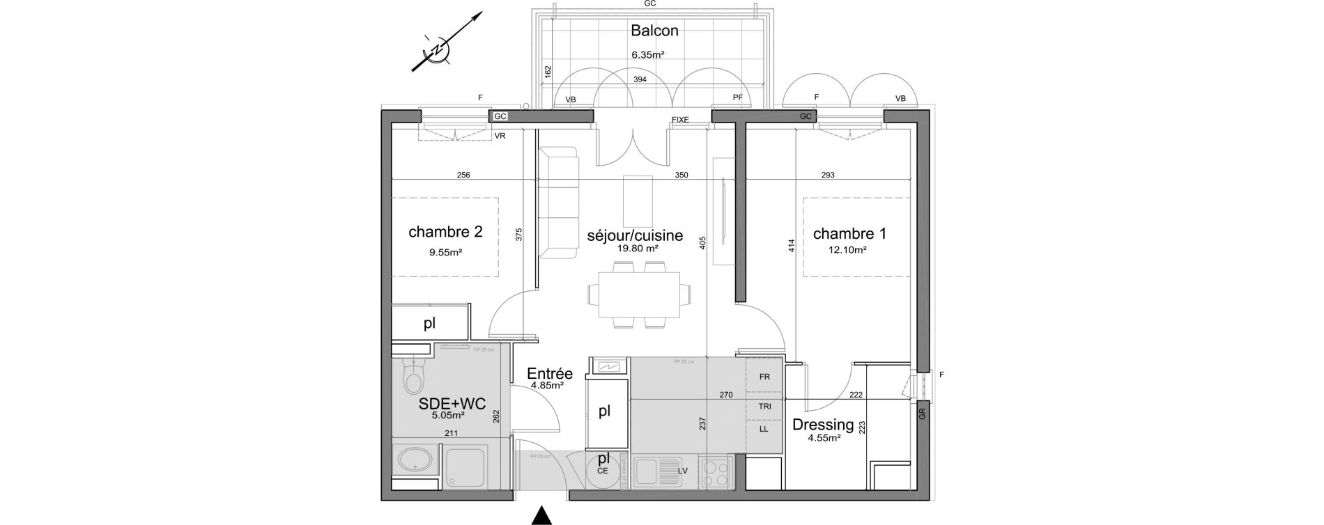 Appartement T3 de 55,90 m2 &agrave; Puget-Sur-Argens Centre