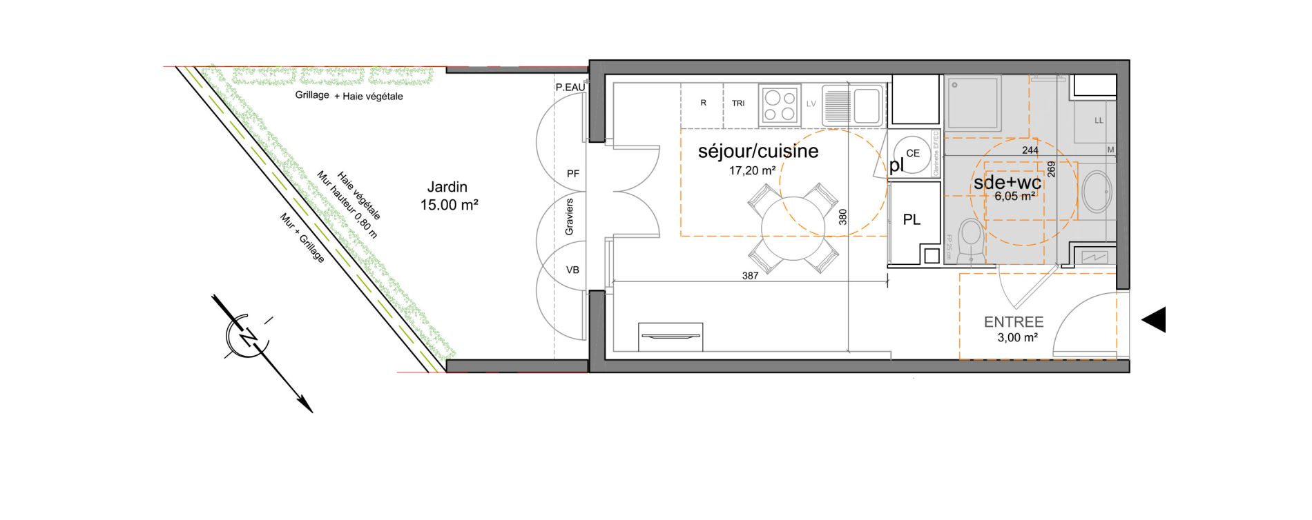 Appartement T1 de 26,25 m2 &agrave; Puget-Sur-Argens Centre