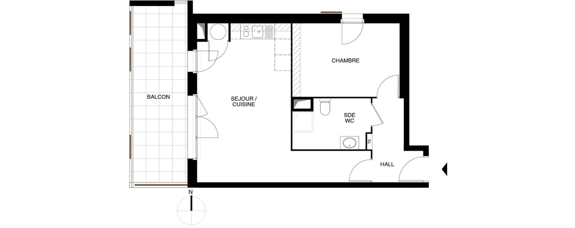 Appartement T2 de 46,30 m2 &agrave; Puget-Sur-Argens Centre
