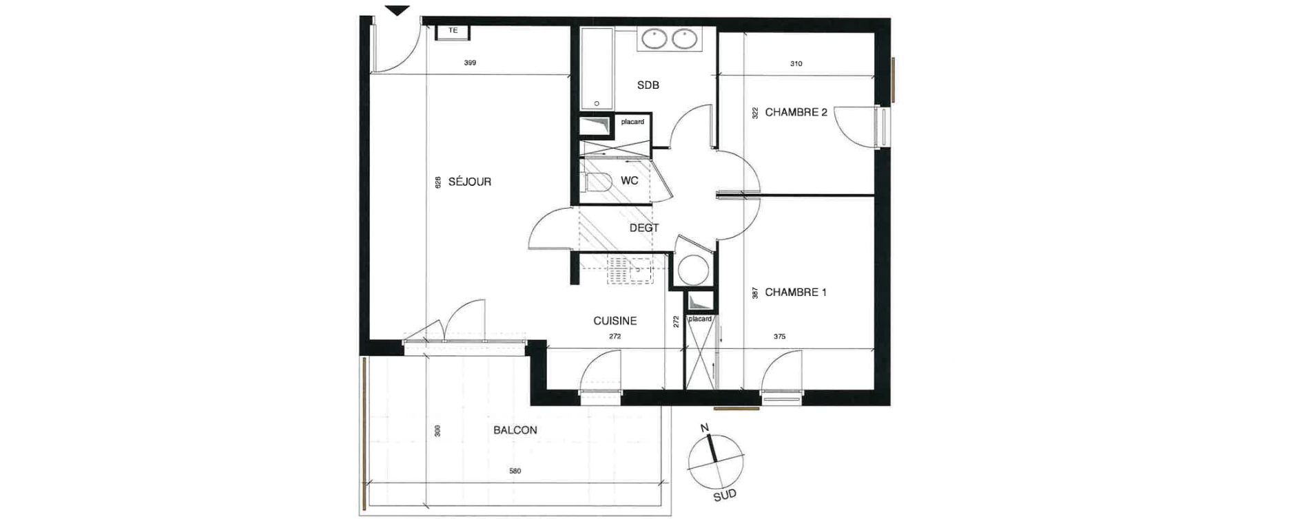 Appartement T3 de 65,10 m2 &agrave; Puget-Sur-Argens Centre
