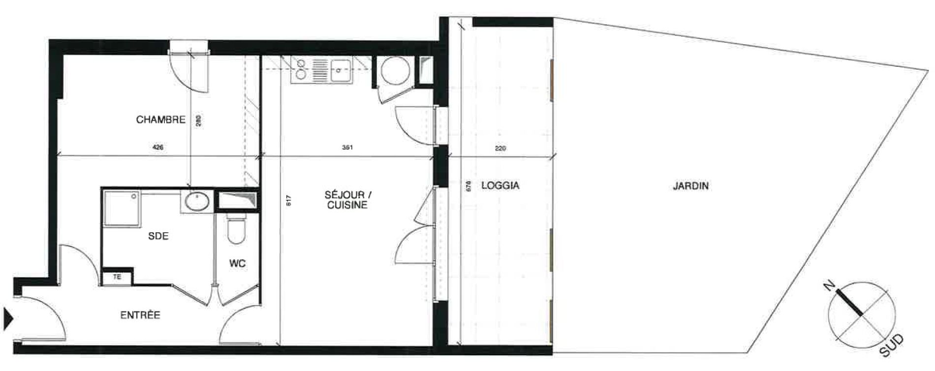 Appartement T2 de 46,30 m2 &agrave; Puget-Sur-Argens Centre