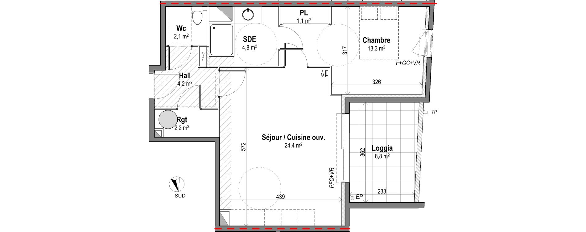 Appartement T2 de 52,10 m2 &agrave; Puget-Sur-Argens Centre