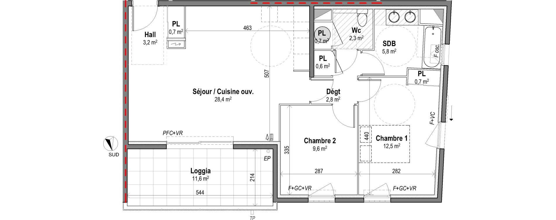 Appartement T3 de 67,30 m2 &agrave; Puget-Sur-Argens Centre