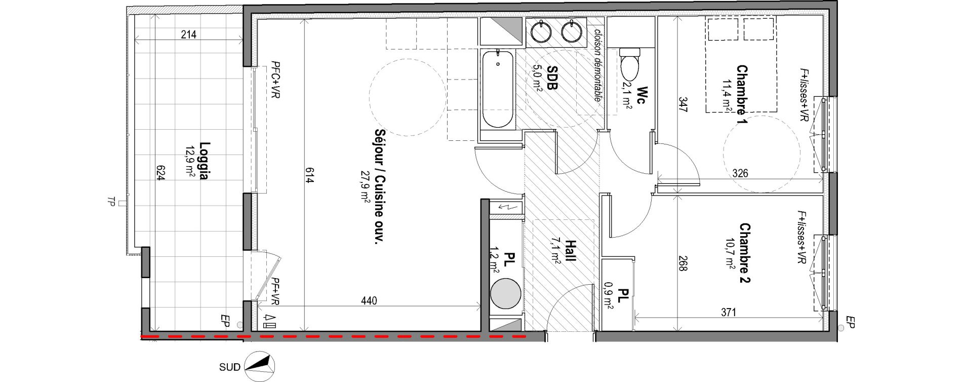 Appartement T3 de 66,30 m2 &agrave; Puget-Sur-Argens Centre