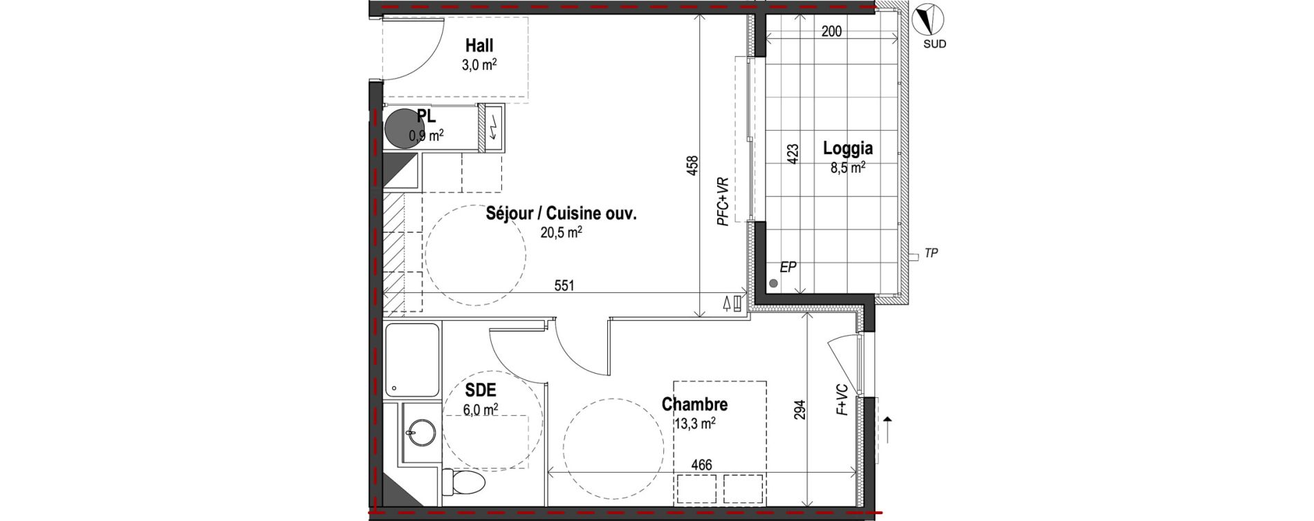 Appartement T2 de 43,70 m2 &agrave; Puget-Sur-Argens Centre