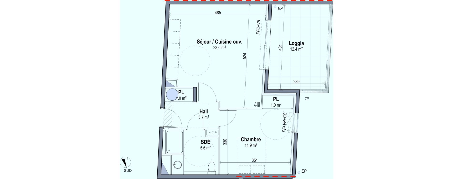 Appartement T2 de 46,20 m2 &agrave; Puget-Sur-Argens Centre