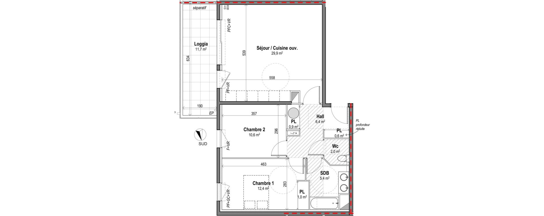 Appartement T3 de 69,20 m2 &agrave; Puget-Sur-Argens Centre