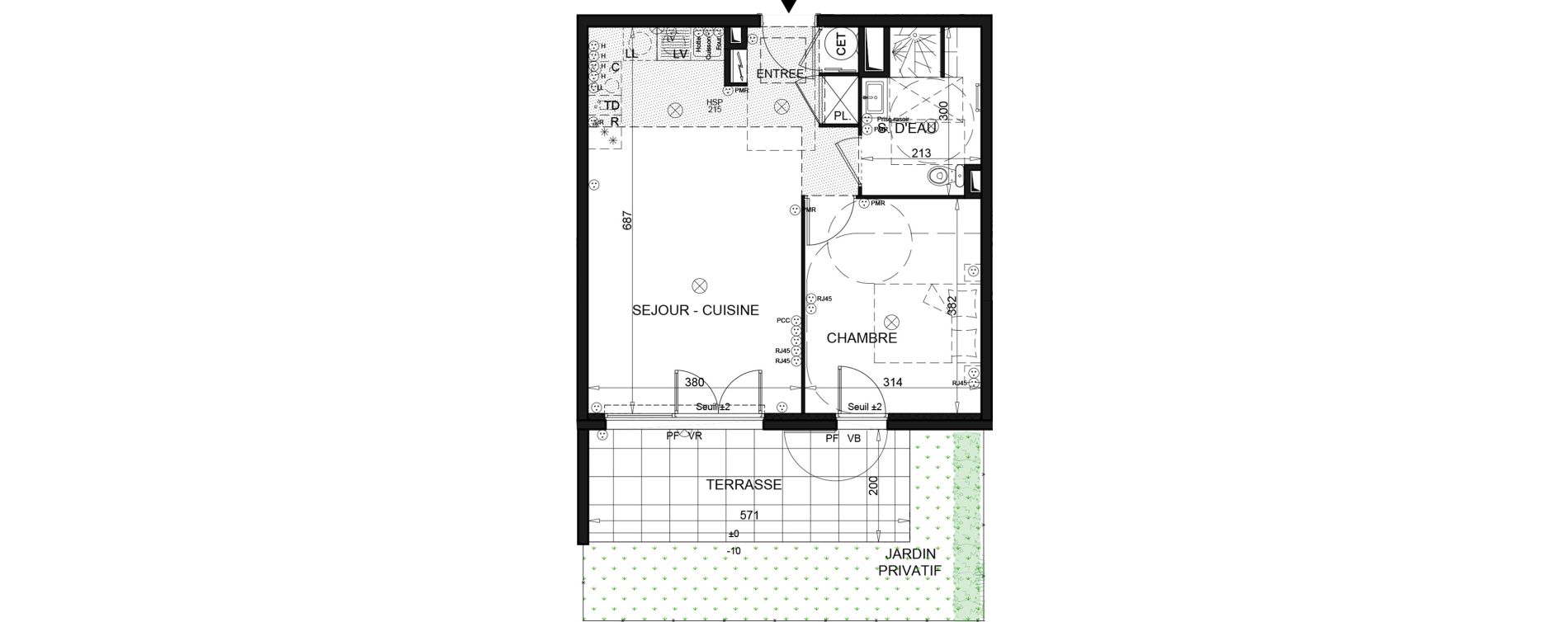 Appartement T2 de 46,37 m2 &agrave; Puget-Sur-Argens Centre