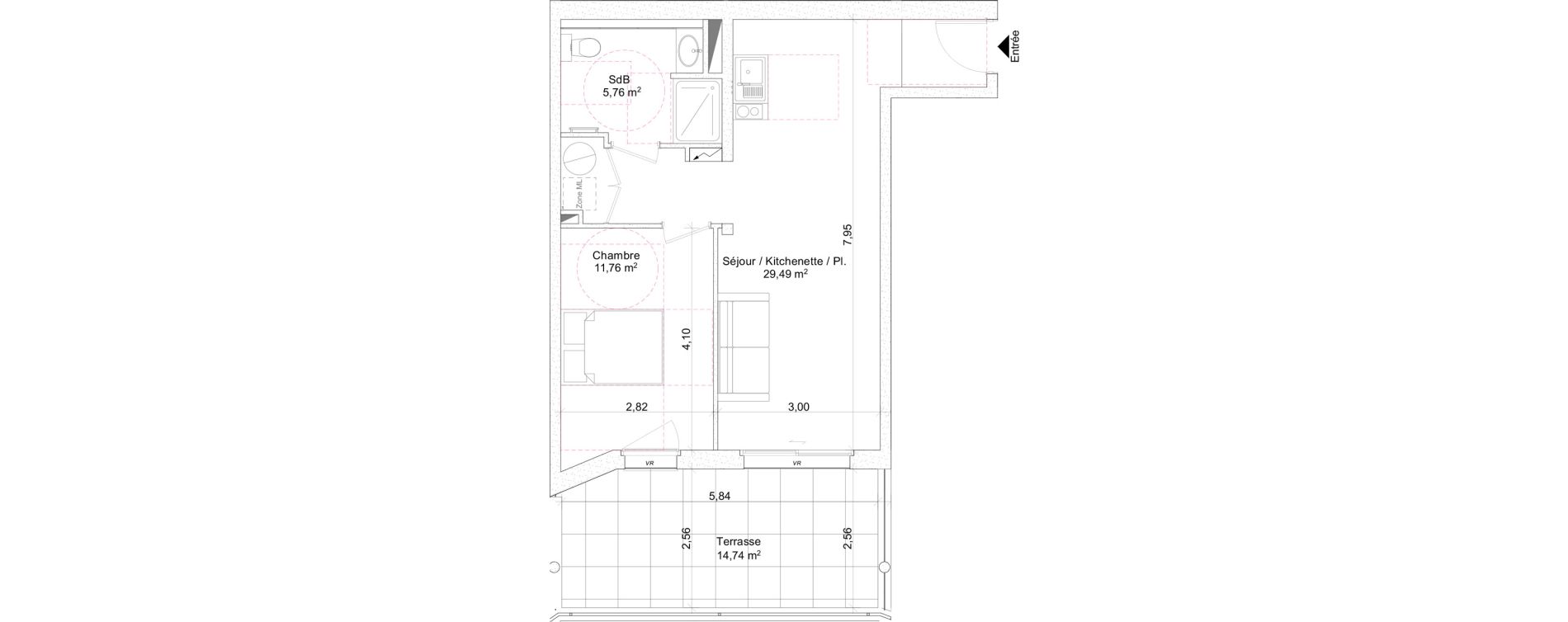 Appartement T2 de 47,01 m2 &agrave; Rayol-Canadel-Sur-Mer Centre