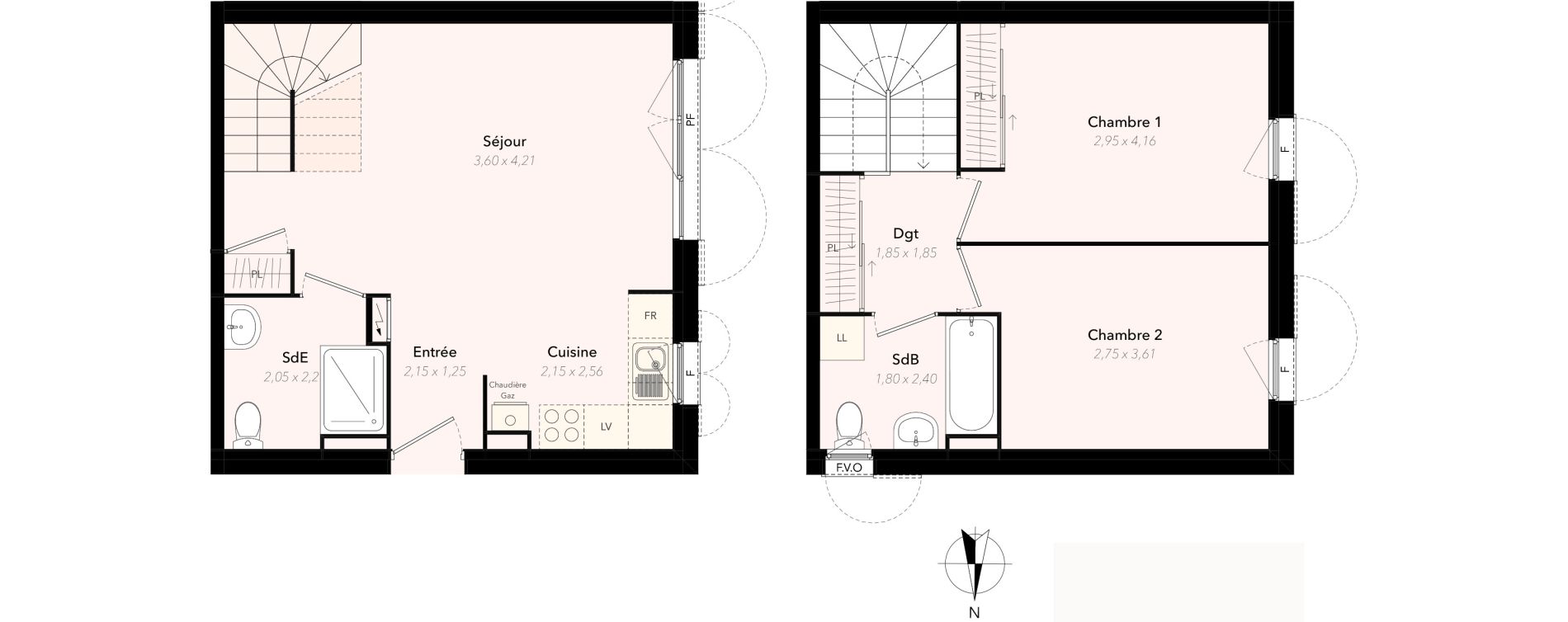 Appartement T3 de 62,81 m2 &agrave; Rocbaron Centre