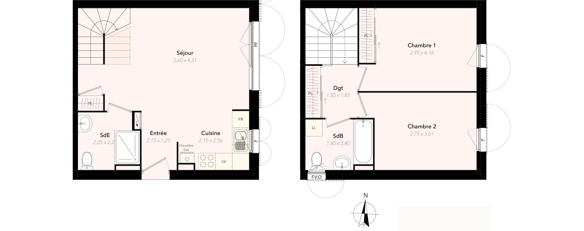 Appartement T3 de 62,81 m2 &agrave; Rocbaron Centre