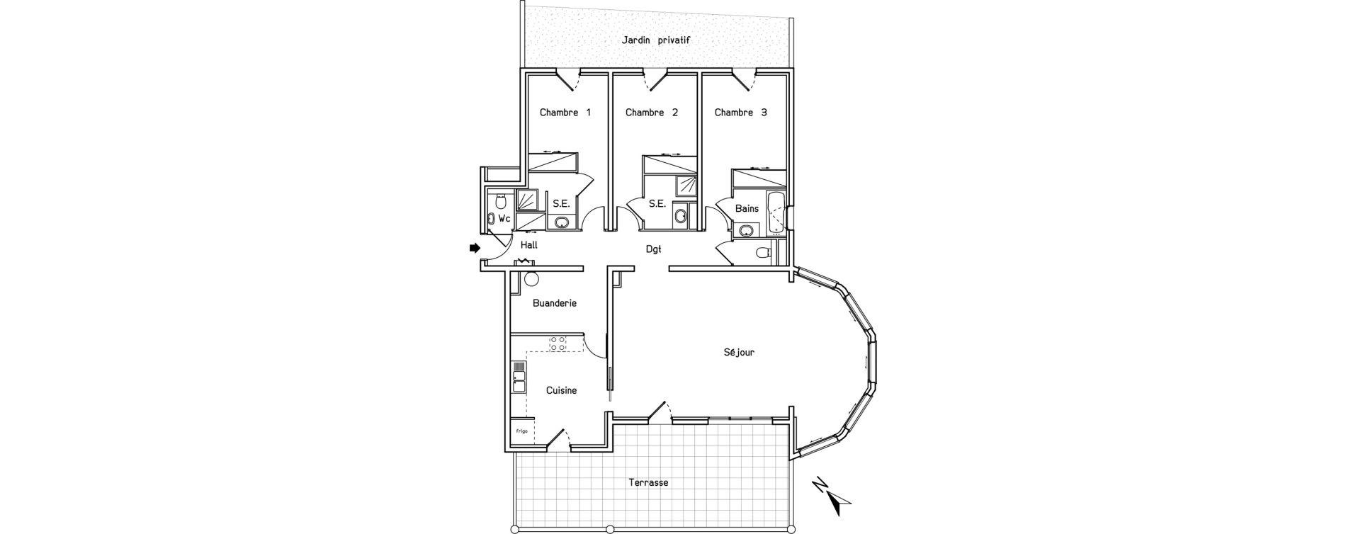 Appartement T4 de 136,79 m2 &agrave; Saint-Rapha&euml;l Cerceron - peire sarade