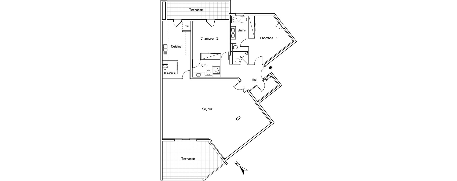 Appartement T4 de 152,59 m2 &agrave; Saint-Rapha&euml;l Cerceron - peire sarade
