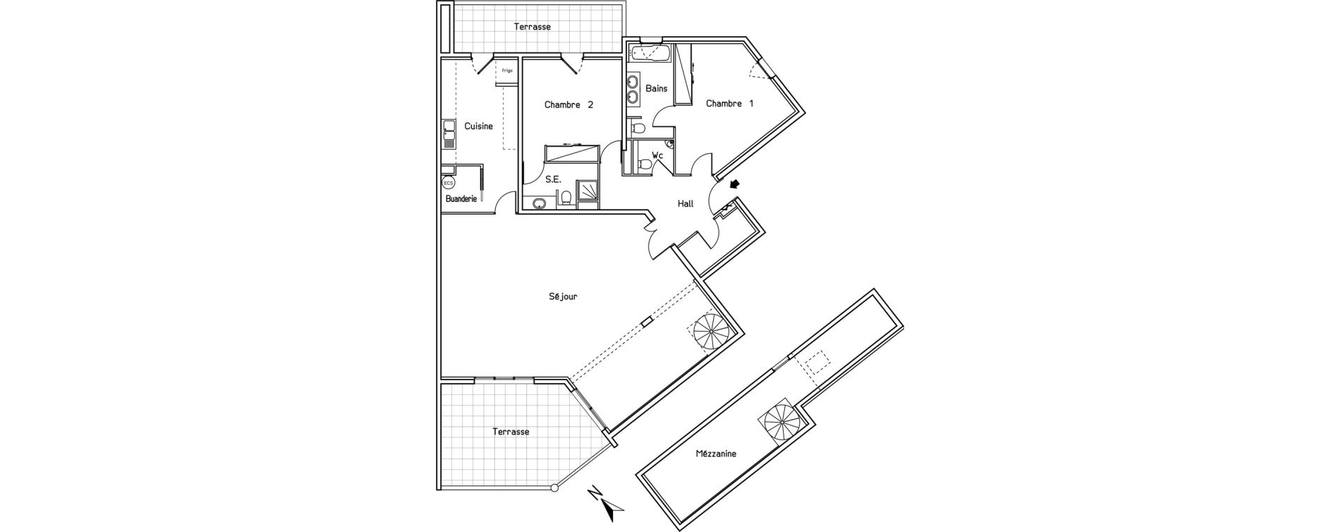 Appartement T4 de 154,90 m2 &agrave; Saint-Rapha&euml;l Cerceron - peire sarade
