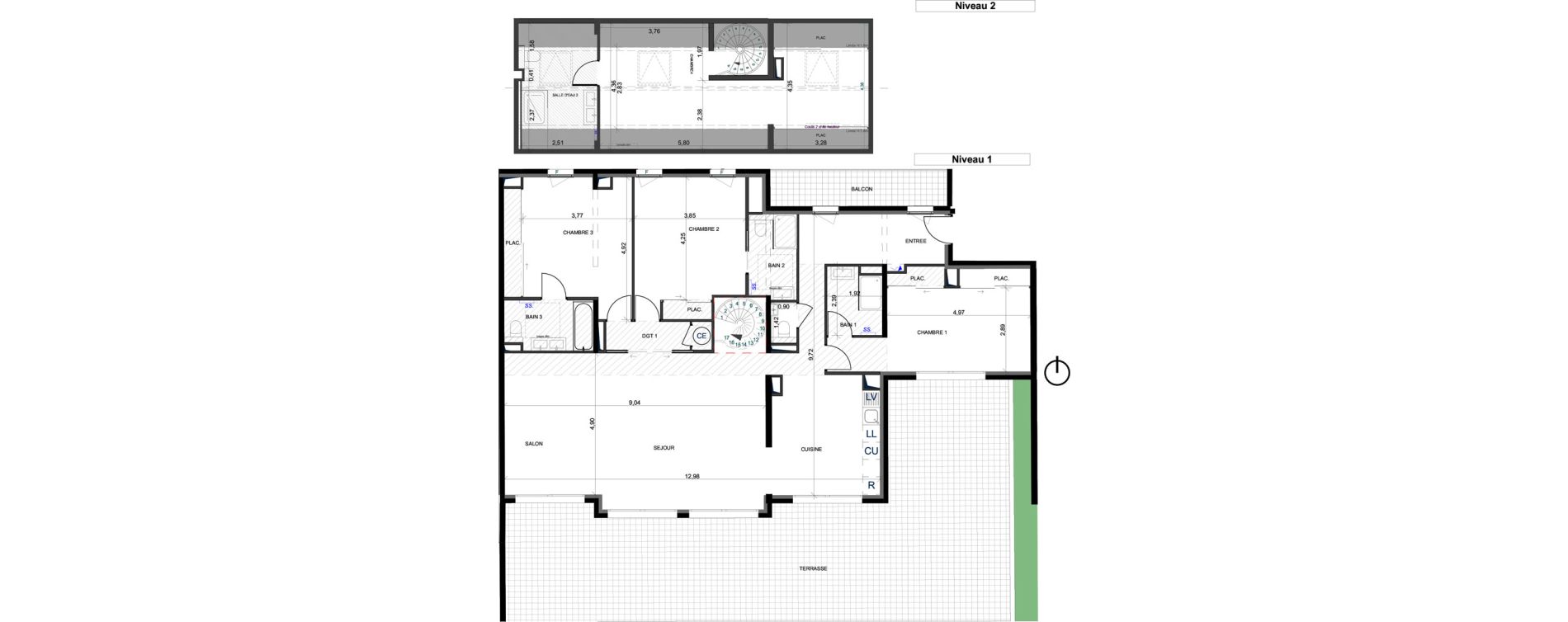 Appartement T5 de 182,85 m2 &agrave; Saint-Rapha&euml;l Cerceron - peire sarade