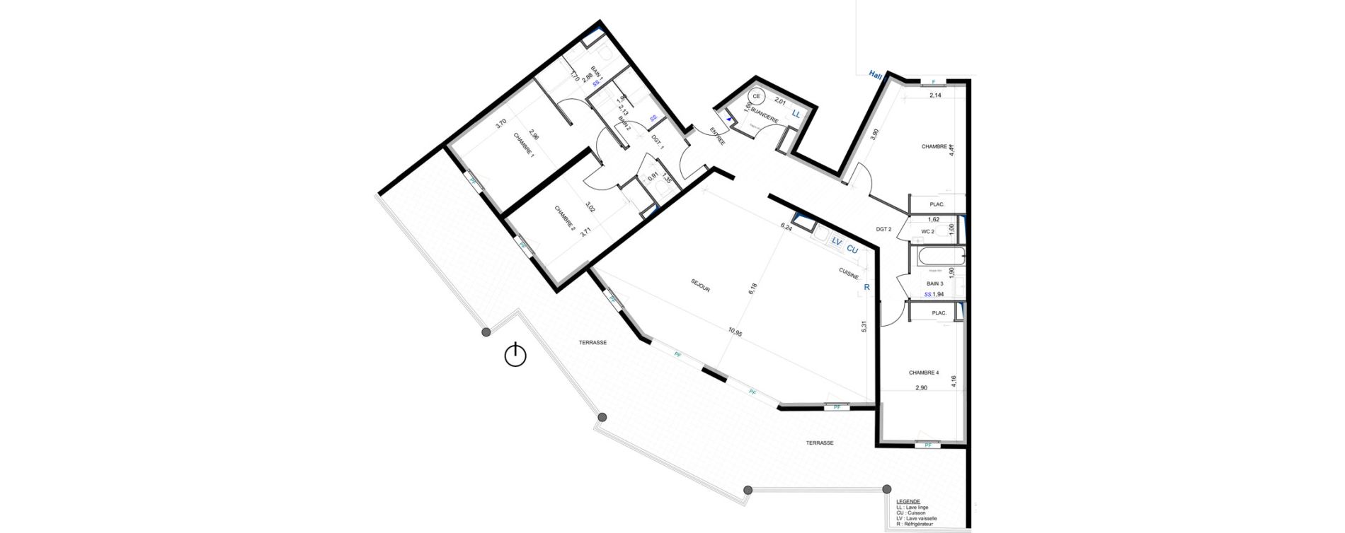 Appartement T5 de 141,95 m2 &agrave; Saint-Rapha&euml;l Cerceron - peire sarade