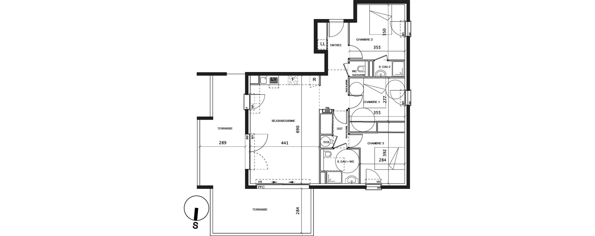 Appartement T4 de 87,08 m2 &agrave; Saint-Rapha&euml;l Centre