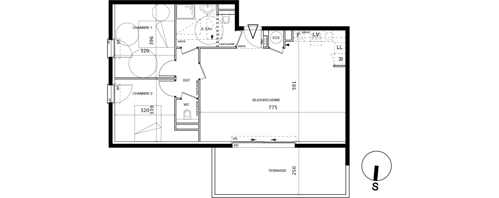 Appartement T3 de 79,90 m2 &agrave; Saint-Rapha&euml;l Centre