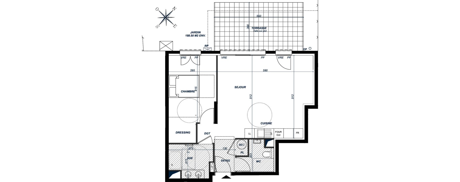 Appartement T2 de 58,40 m2 &agrave; Saint-Rapha&euml;l Centre