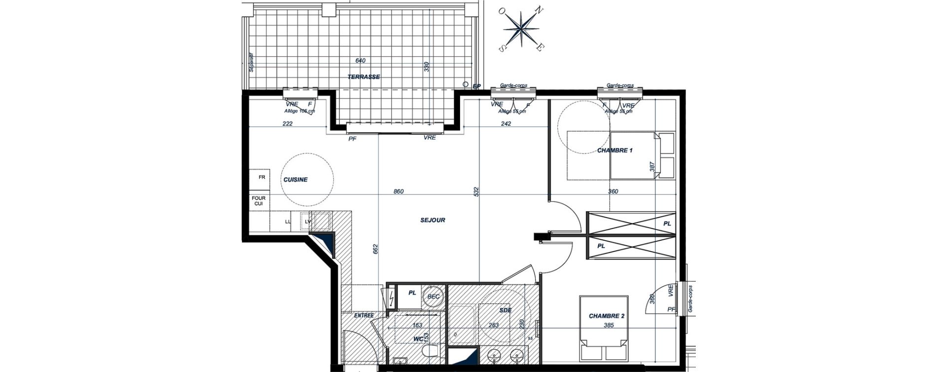 Appartement T3 de 79,20 m2 &agrave; Saint-Rapha&euml;l Centre