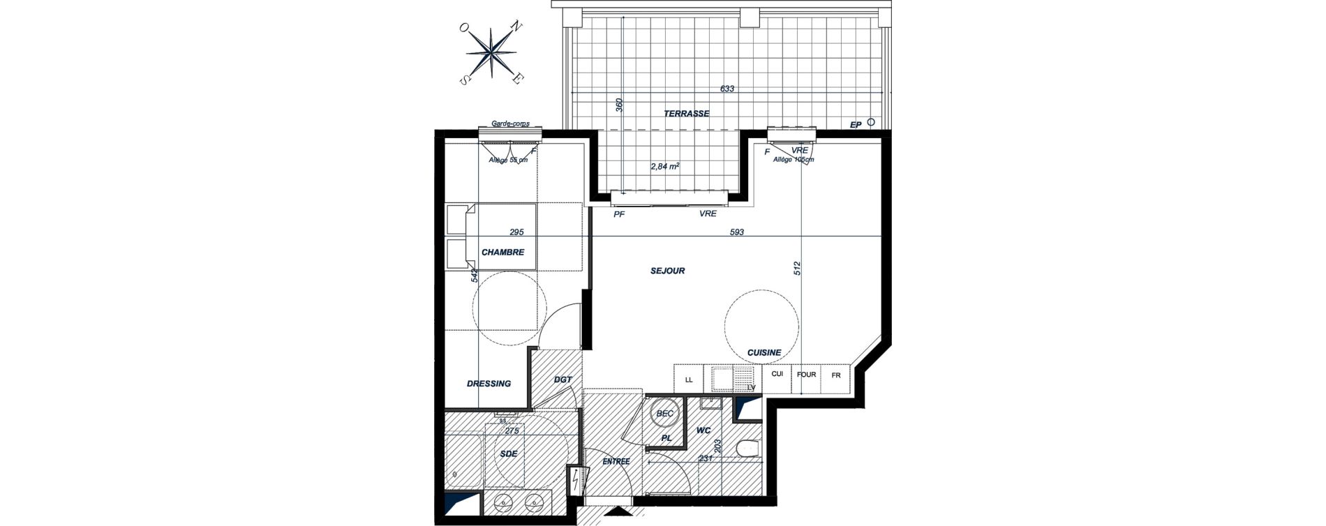 Appartement T2 de 54,90 m2 &agrave; Saint-Rapha&euml;l Centre