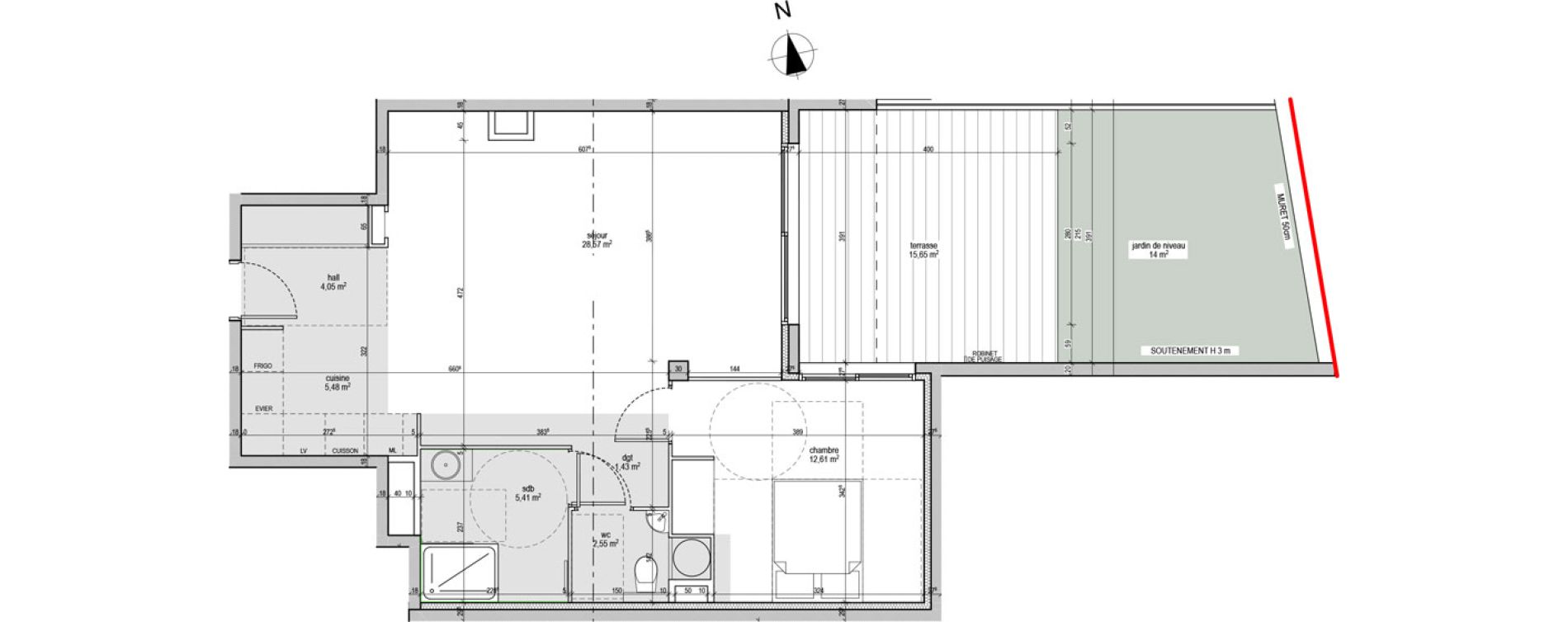 Appartement T2 de 60,10 m2 &agrave; Saint-Rapha&euml;l Le dramont